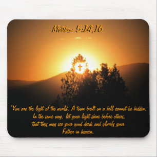 Matthew 5:14,16 City on A Hill Mouse Mat