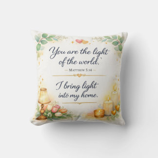 Matthew 5:14 Bible Verse, Messianic Jewish Decor Cushion