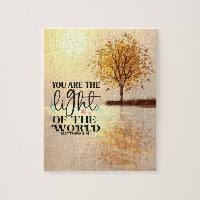 Matthew 5:14 You are the Light of the World Bible  Jigsaw Puzzle (Vertical)