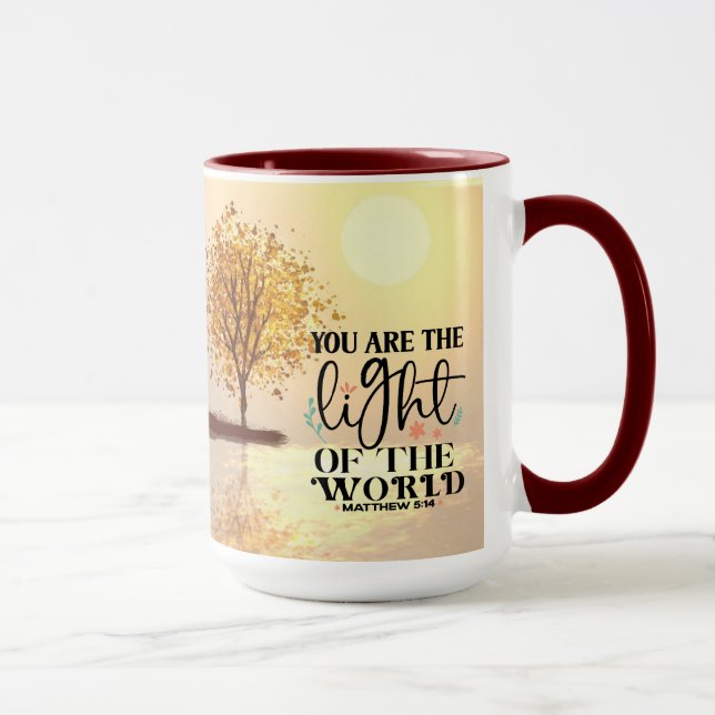 Matthew 5:14 You are the Light of the World Bible  Mug (Right)
