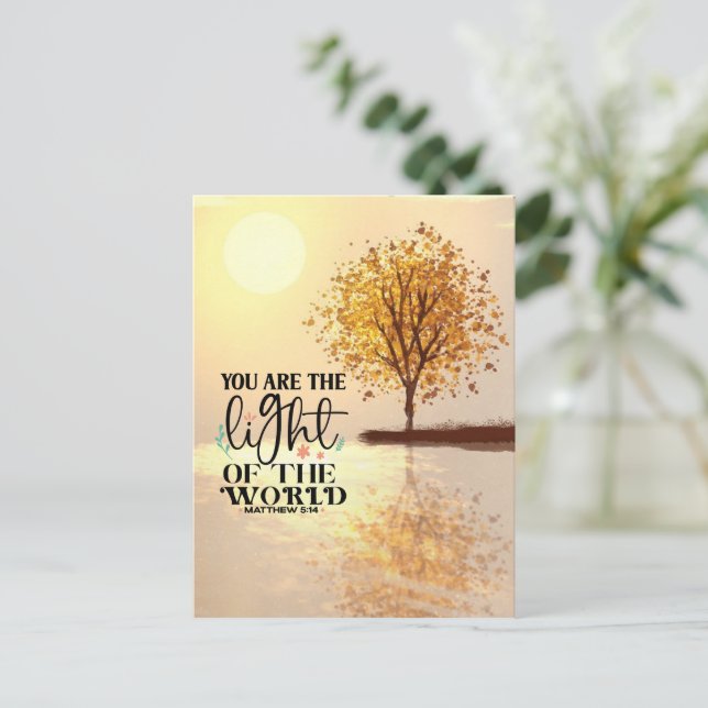 Matthew 5:14 You are the Light of the World Bible Postcard (Standing Front)