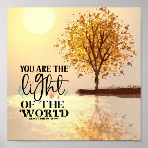 Matthew 5:14 You are the Light of the World Bible Poster