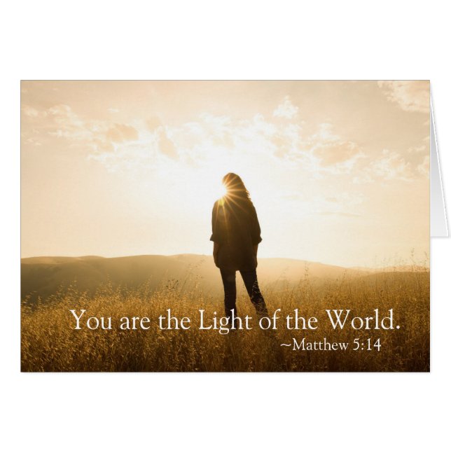 Matthew 5 14 You are the Light of the World Card (Front Horizontal)