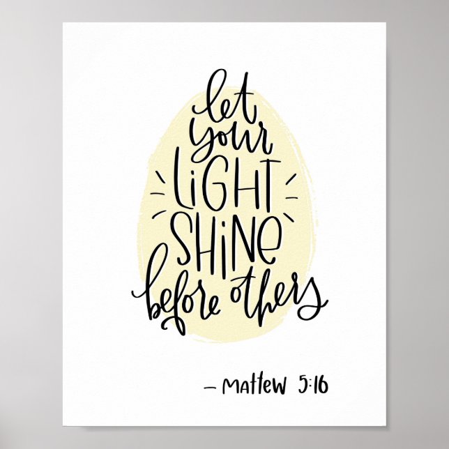 Matthew 5:16 Bible verse Poster (Front)