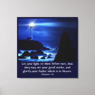 Matthew 5:16 canvas print