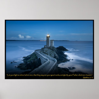 Matthew 5:16 Christian Bible Verse Poster