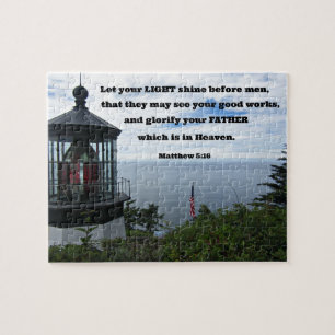 Matthew 5:16 Let your light shine before men.. Jigsaw Puzzle
