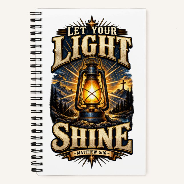 MATTHEW 5:16 Let Your Light Shine Notebook (Front)