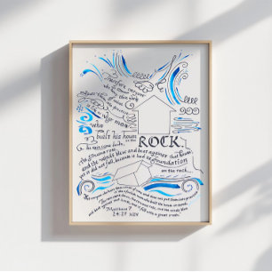 Matthew 5 24 27 House on the Rock Bible Verse Poster