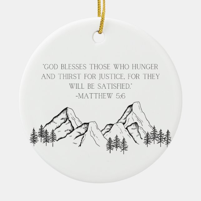 Matthew 5:6 Christmas Ornament (Front)