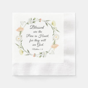 Matthew 5:8 Blessed are the Pure in Heart Bible  Napkin