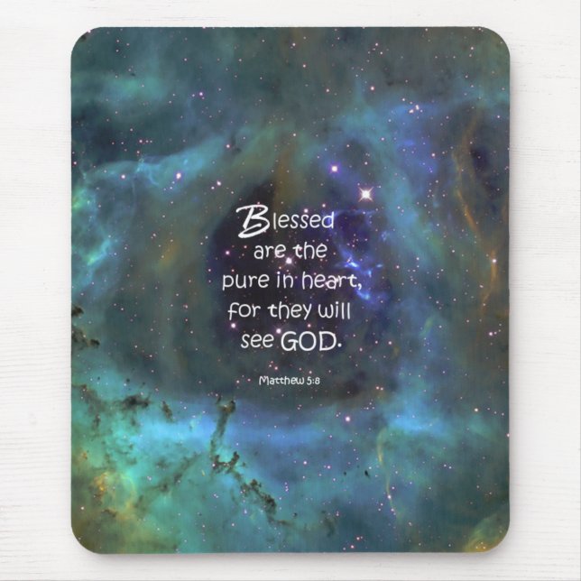 Matthew 5:8 mouse mat (Front)