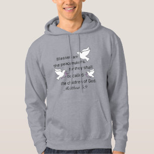 Matthew 5:9 Blessed Are The Peacemakers M Hoodie