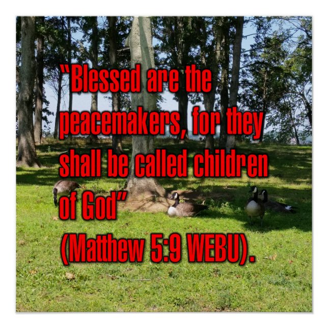 Matthew 5:9 WEBU Poster (Front)