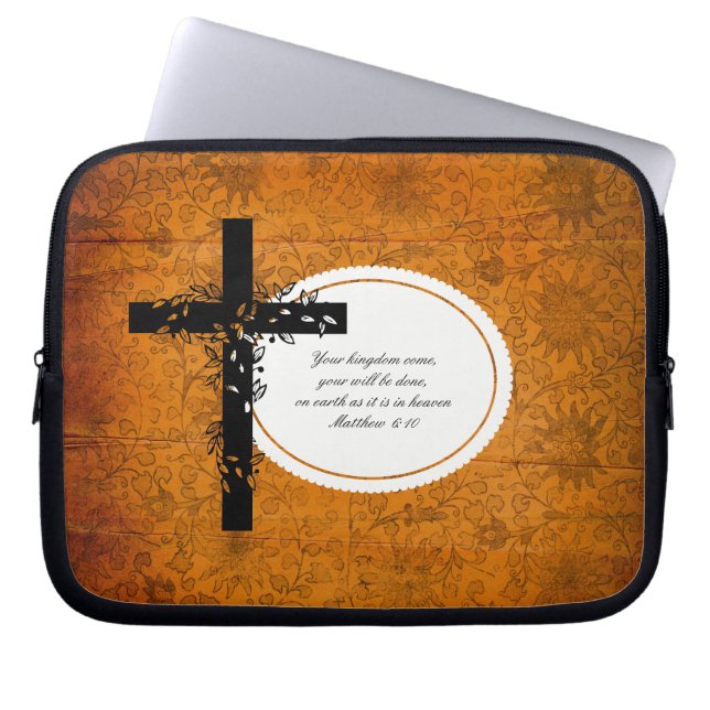 Matthew 6:10 Laptop or Netbook Carrier Sleeve (Front)