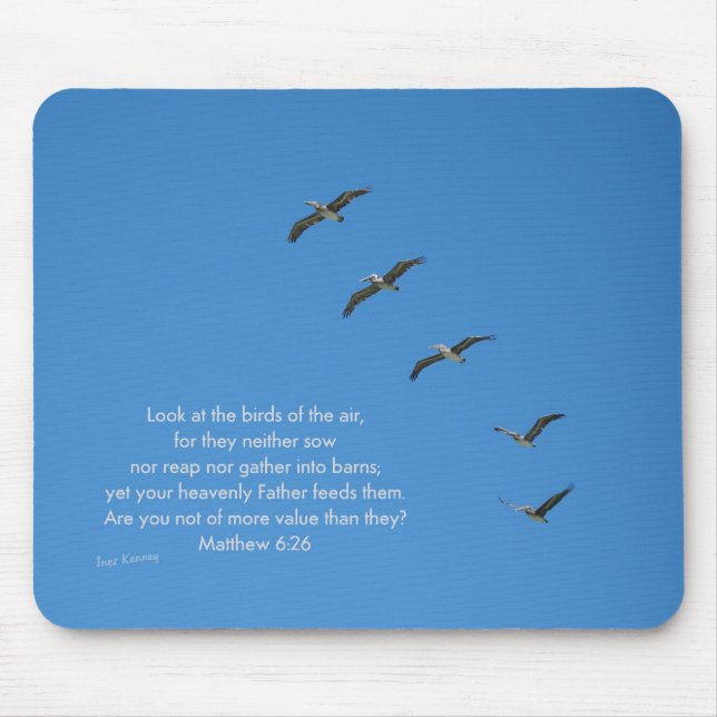 Matthew 6:26 mouse mat (Front)