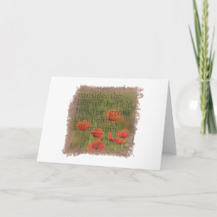 MATTHEW 6:28 - Greeting Card