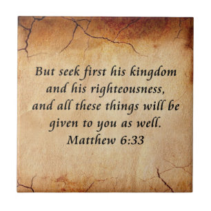 Matthew 6:33 Bible Verse Tile