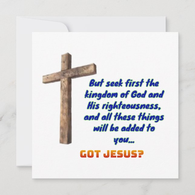 Matthew 6:33 Cross (Front)