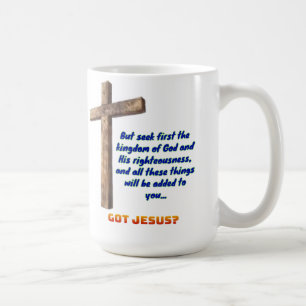 Matthew 6:33 Cross Coffee Mug
