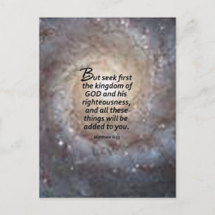 Matthew 6:33 postcard