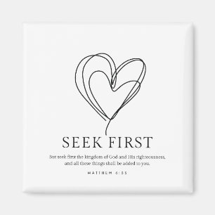 Matthew 6:33 Seek First the Kingdom of God Magnet