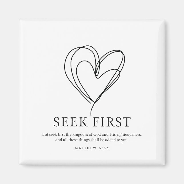 Matthew 6:33 Seek First the Kingdom of God Magnet (Front)
