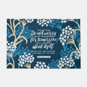 Matthew 6:34 Bible Verse Doormat