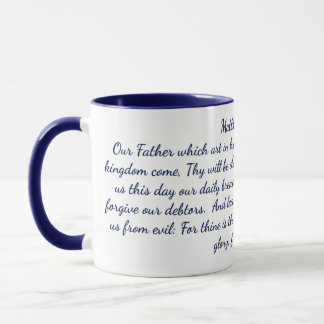 Matthew 6:9-13 Bible Verse, 11 oz Coffee Mug