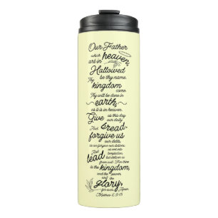 Matthew 6:9-13 Bible Verse The Lord's Prayer Thermal Tumbler