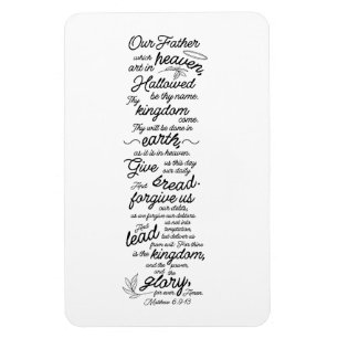 Matthew 6:9-13 The Lord's Prayer Bible Verse Magnet