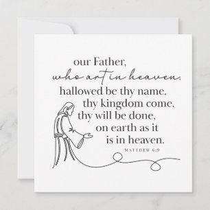 MATTHEW 6:9 - Personalised Note Card