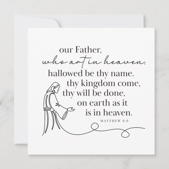 MATTHEW 6:9 - Personalised Note Card (Front)