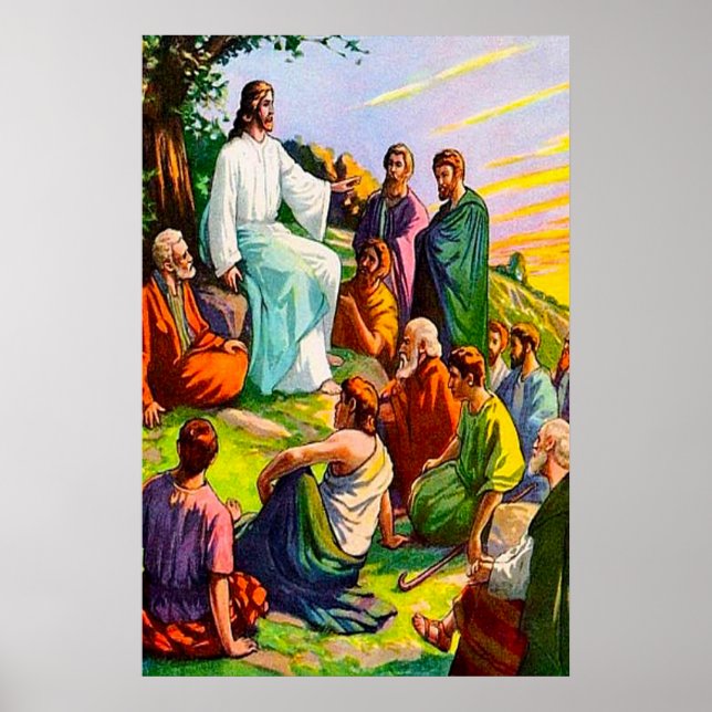 Matthew 6 Jesus Teaches His Followers Poster (Front)