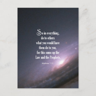 Matthew 7:12 postcard
