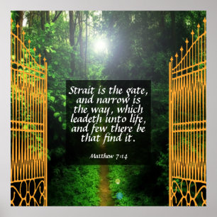 Matthew 7:14  poster