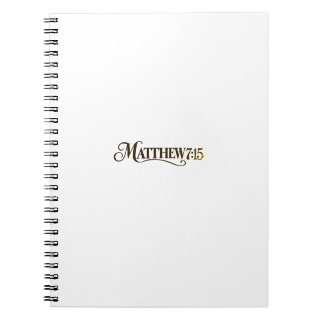 Matthew 7:15 notebook (Front)