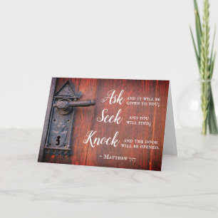 Matthew 7:7, Ask and it will be given Card