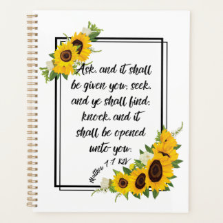 Matthew 7:7 Bible Verse Calendar Planner