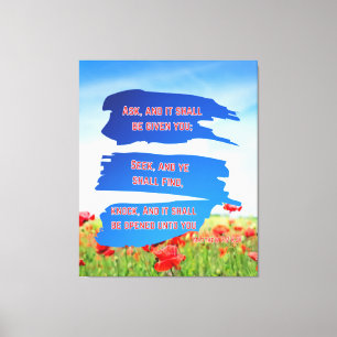 Matthew 7:7 Bible Verse KJV Pic Wall Art
