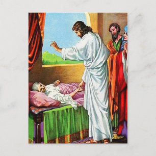 Matthew 8:14-15 Healing Peter's Mother-in-Law post Postcard