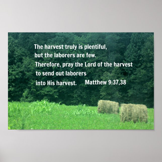 Matthew 9:37,38 poster (Front)