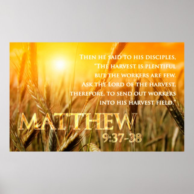 Matthew 9:37-38 poster (Front)