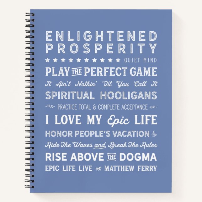 Matthew Ferry Words of Wisdom Notebook (Front)