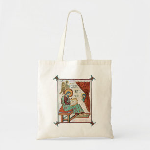 Matthew From Lindisfarne Mediaeval Manuscript Tote Bag