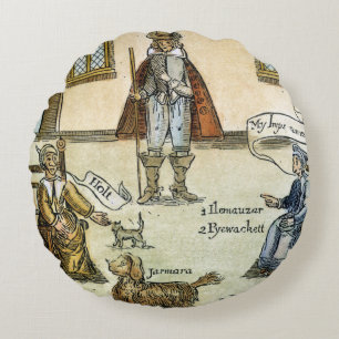 Matthew Hopkins (D 1647) Round Cushion