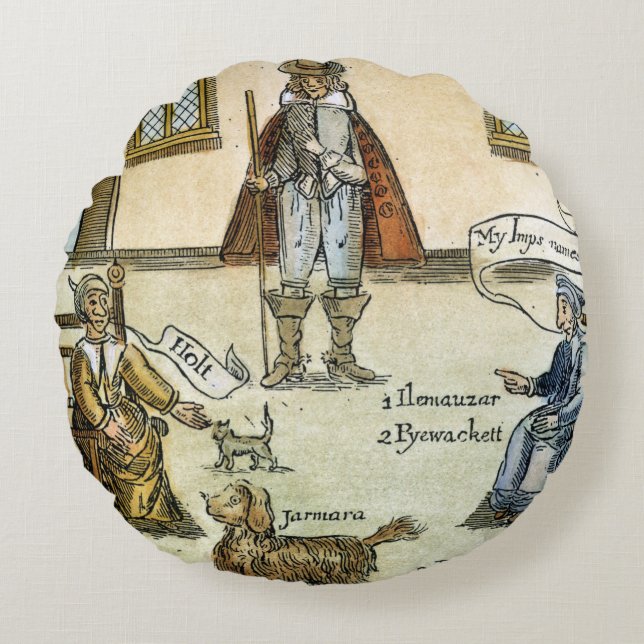 Matthew Hopkins (D 1647) Round Cushion (Front)