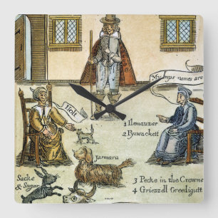 Matthew Hopkins (D 1647) Square Wall Clock