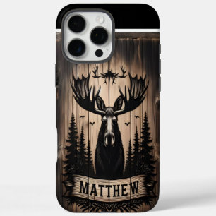 Matthew's Moose Forest Sign iPhone 16 Pro Max Case