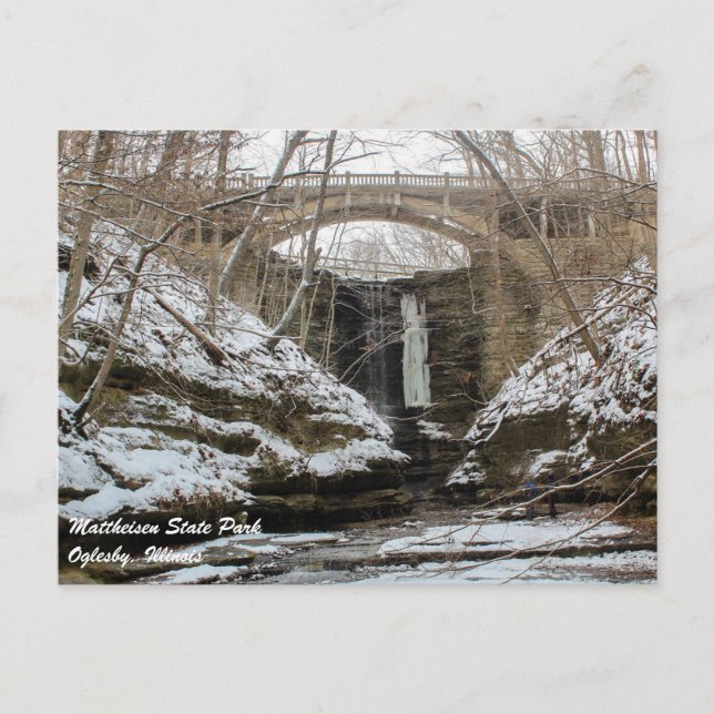Matthiessen Illinois State Park Postcard (Front)